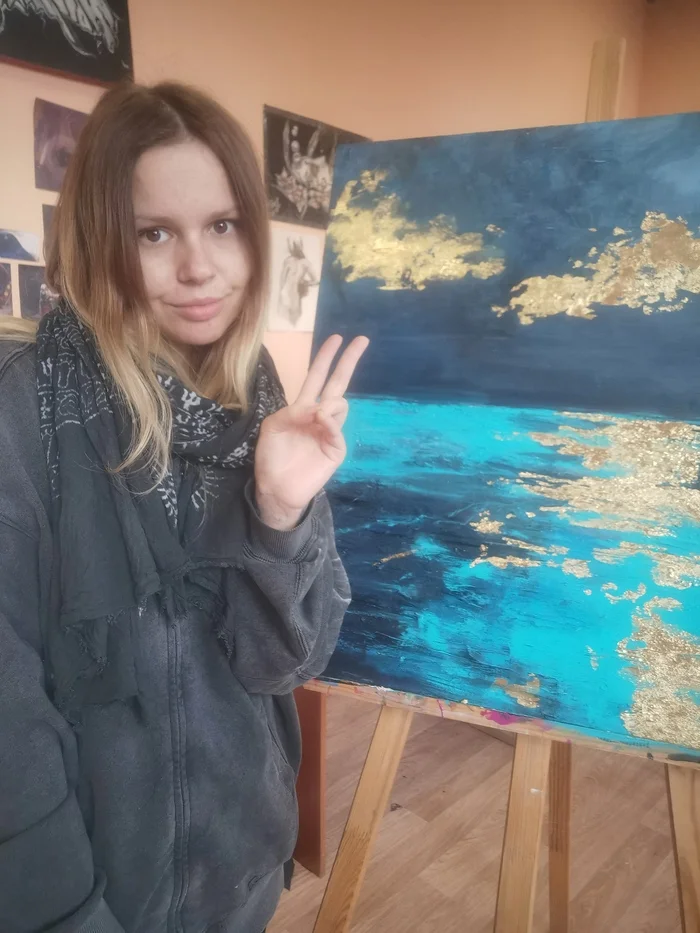 People think I'm a homeless person, but I'm actually an artist =) - My, Girls, Girl with tattoo, Creative people, Creation, Landscape, Artist, Painting, Longpost