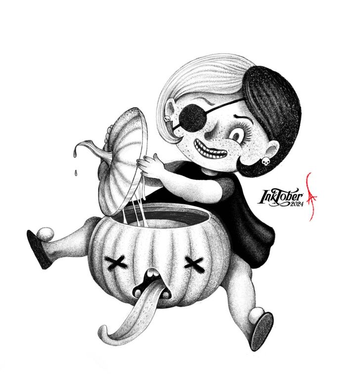  2024 Inktober, Procreate, Tattoo flash, , 