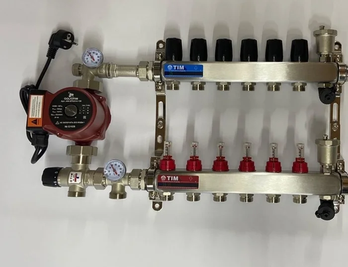 Underfloor heating manifold - My, Plumbing, Warm floor, Automation, Installation of heating systems