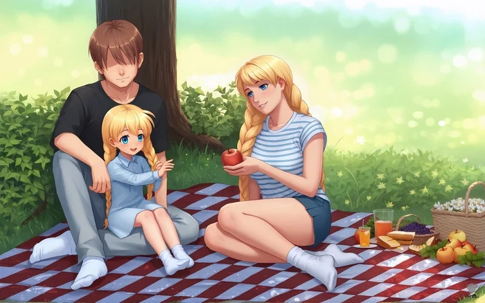 Nothing on earth happens without a trace... - Endless Summer (visual novel), Glorifying, Art, Young family, Happiness, Summer