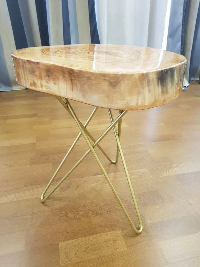 My second table made from poplar saw cuts - My, With your own hands, Table, Epoxy resin, Wood products, Woodworking, Carpenter, Table top, Longpost