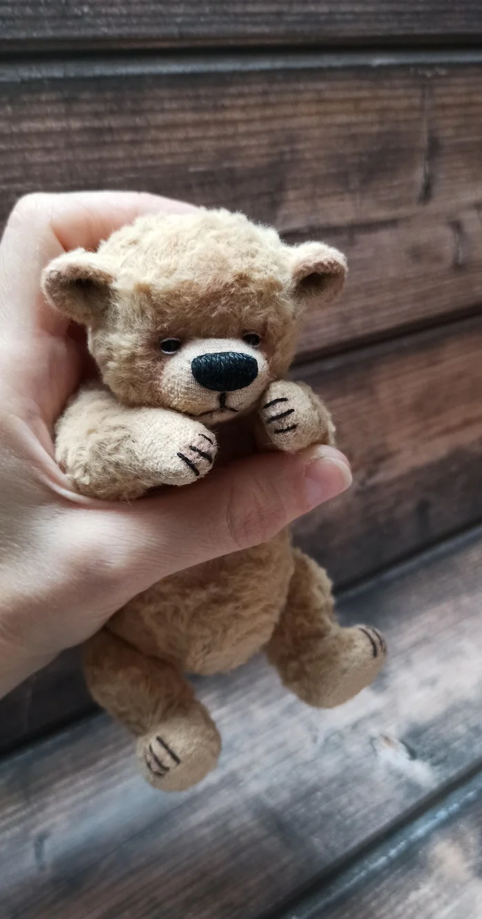 Handmade Teddy Bear - My, Teddy bear, Author's toy, Soft toy, Plush Toys