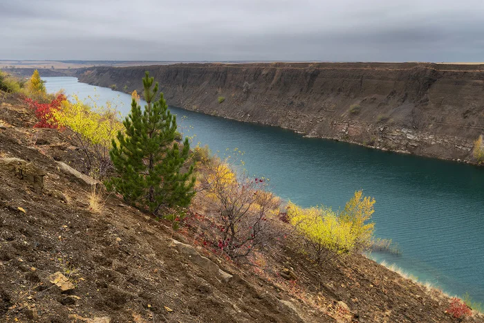 Осень в седьмом карьере - Моё, Ростовская область, Пейзаж, Карьер, Осень