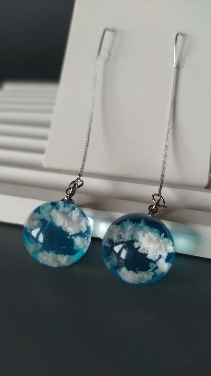 Your personal sky - My, beauty, Decoration, Epoxy resin, Epoxy resin jewelry, Bijouterie, Needlework without process, Handmade, Creation, The photo, Mobile photography, Exclusive, Uniqueness, Sky, Clouds, Needlework, Longpost