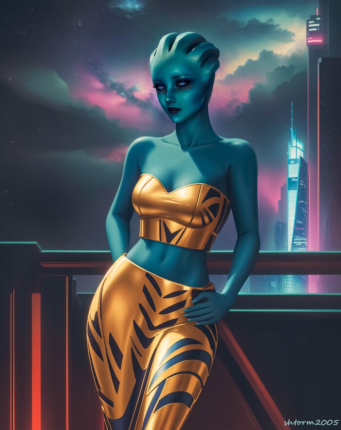 []  - Goddess of Biotics , Stable Diffusion, Mass Effect,  , Game Art, , 