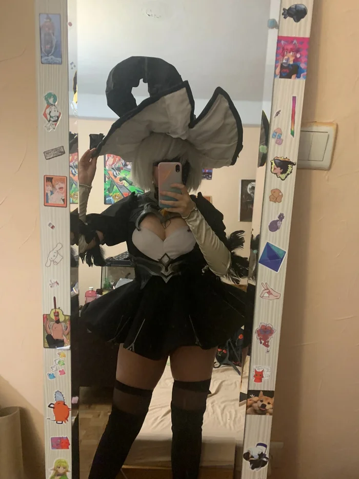 2B Witch - Моё, Косплей, Костюм, Косплееры, Милота, Девушки, NIER Automata, Android, Ведьмы, Длиннопост