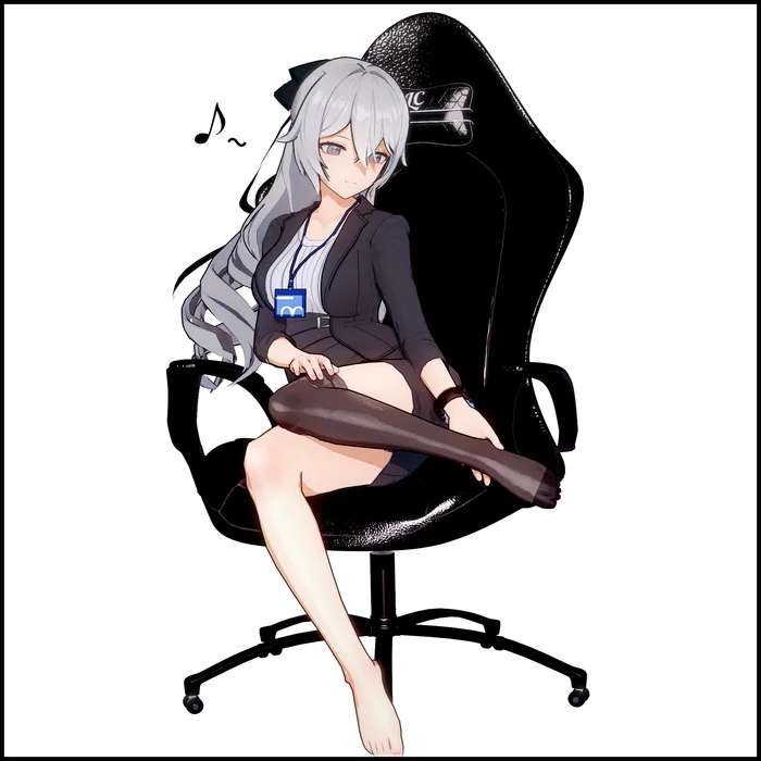 Вот так - Anime Art, Аниме, Honkai Impact, Bronya Zaychik, Koikatsu, Офисные работники, Чулки