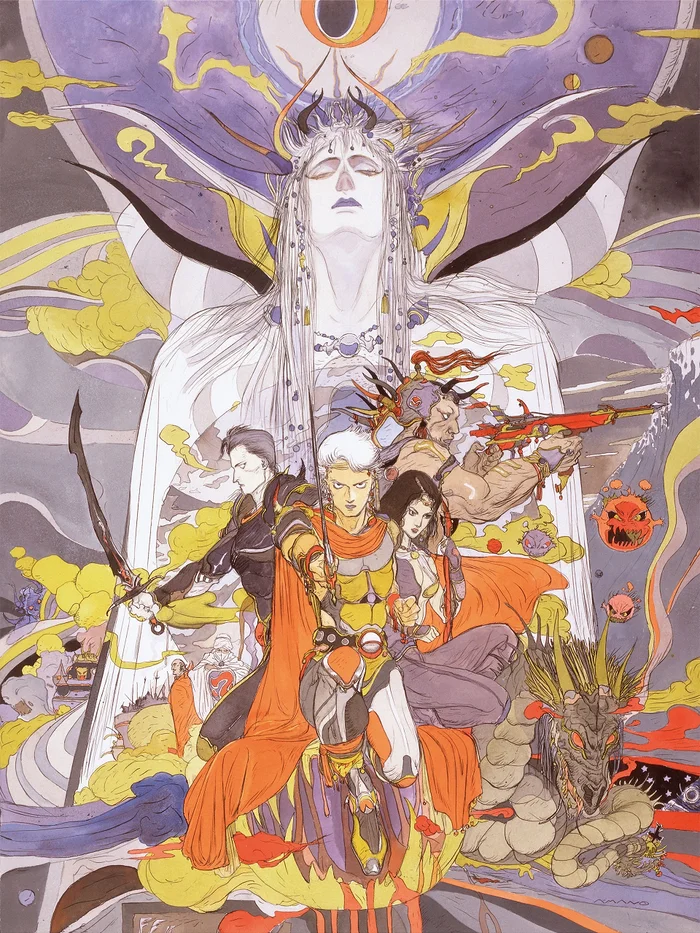 Final Fantasy II глазами художника. Часть 1 - 1988, Final Fantasy, Фэнтези, Монстр, Ретро-Игры, Концепт-Арт, Square, Фантастические миры, Длиннопост