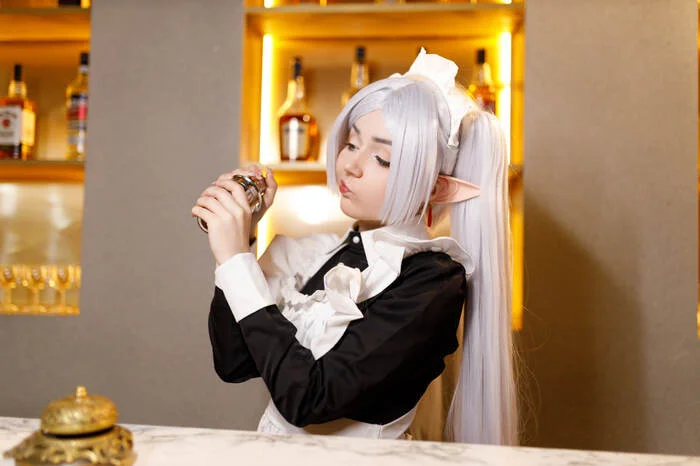 Sir, would you like me to warm up a cup of tea? I just recently learned a spell that keeps the tea always warm. - My, Cosplay, Cosplayers, Girls, The photo, Sousou no Frieren, Frieren, Longpost