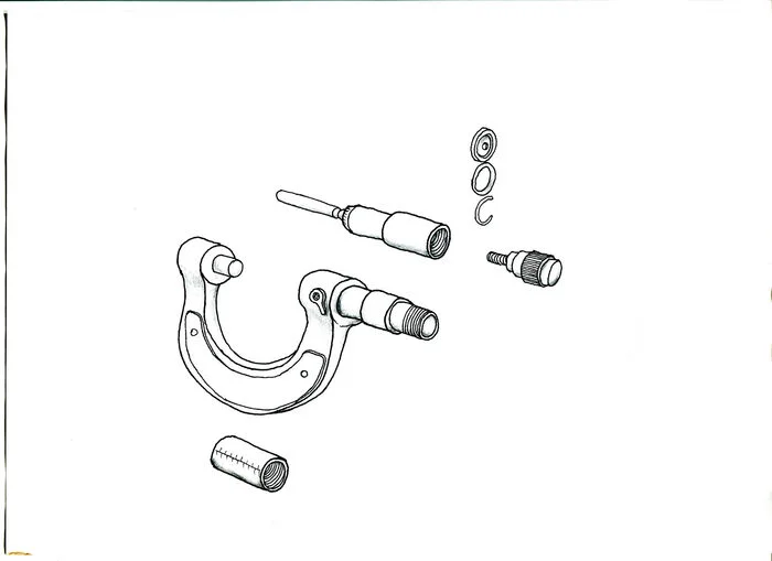 Рисую микрометры - Моё, Картинки, Техника, Графика, Инструменты