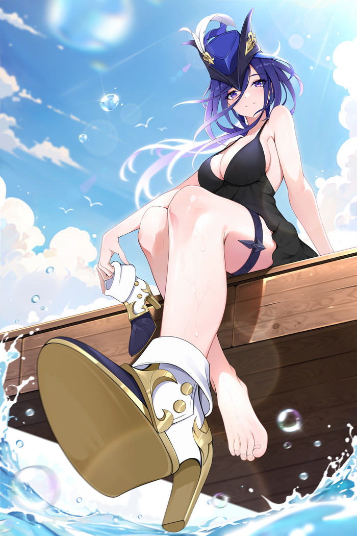 Clorinde Anime Art, , Genshin Impact, Clorinde (Genshin Impact)