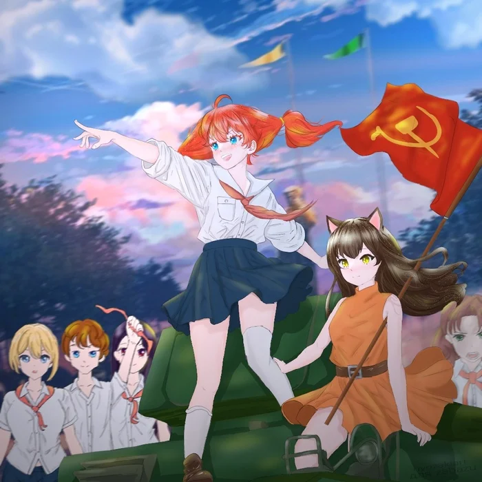 Forward to communism! - Endless Summer (visual novel), Julia, Ulyana, VKontakte (link)