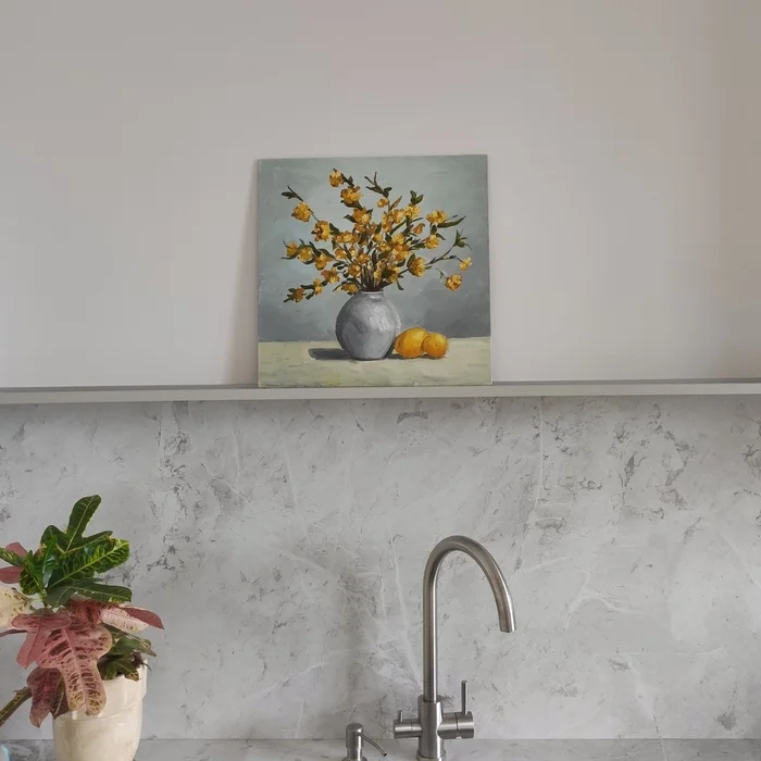Interior paintings 40*40 - My, Handmade, Author's painting, Interior painting, Oil painting, Three-dimensional picture, Canvas, Painting, Painting, Longpost