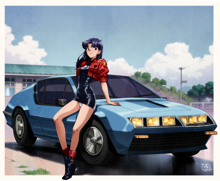 .    , Anime Art, Misato Katsuragi, Evangelion