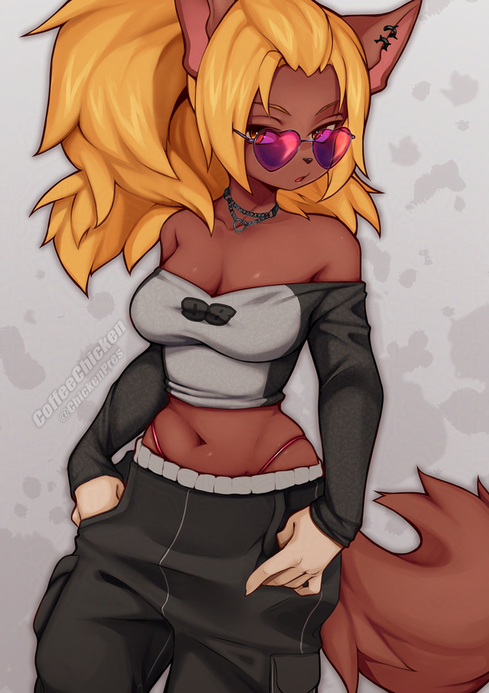 Sasa & Kess , , , Furry hyena, Furry Dog, Coffeechicken, 