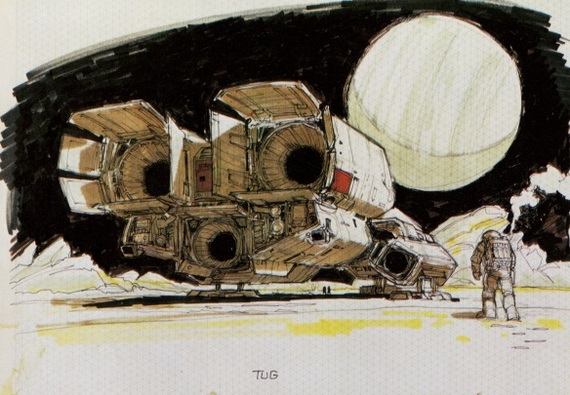 Ностромо, концепт-арт к фильму "Чужой", Рон Кобб