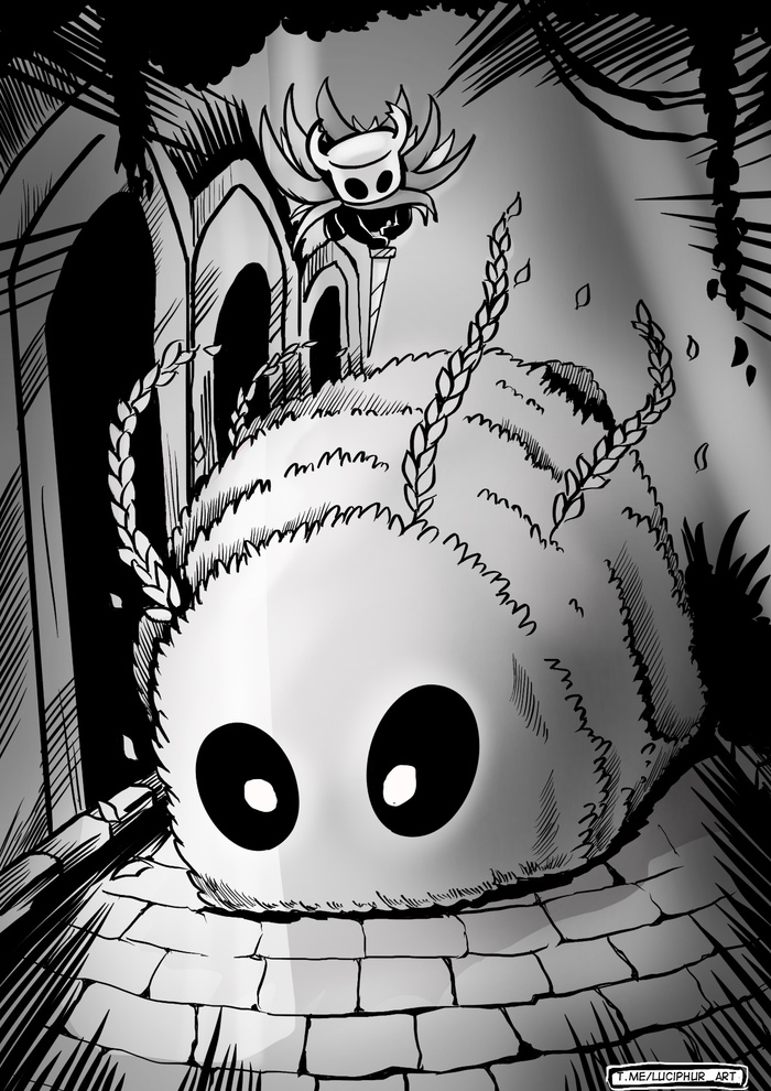  Hollow Knight - Massive Moss Charger Procreate, , , , , Inktober, Hollow Knight, , , 2D, Game Art