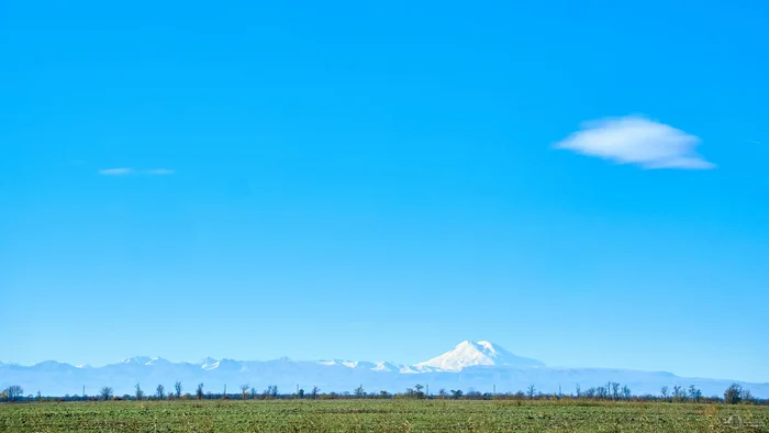 Elbrus - My, Landscape, The photo, Autumn, Elbrus, Novopavlovsk, Clouds