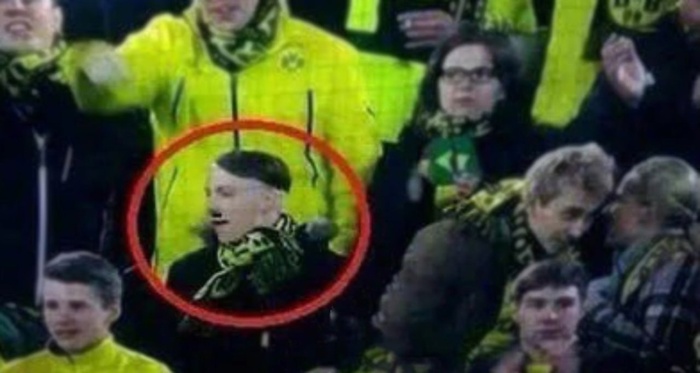 Выездную трибуну дортмундской Боруссии в Мадриде посетил интересный болельщик...