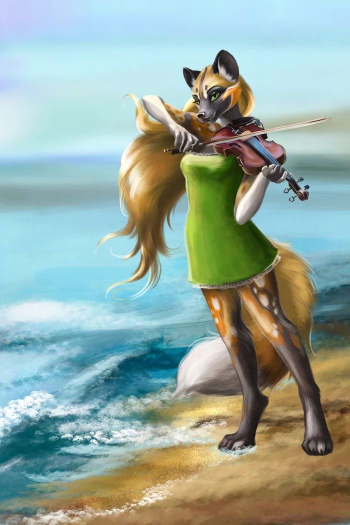 Inktober 30 - violin - My, Inktober, Creation, Drawing, Fox, Art, Furry