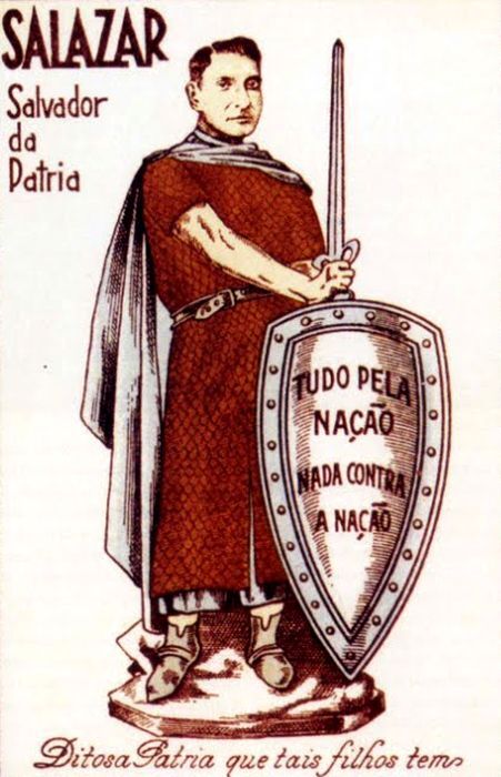 Хотя иногда пропаганда всё же делала что-то такое. Но это не привело к установлению культа личности, да и сам Салазар ни к чему подобному не стремился