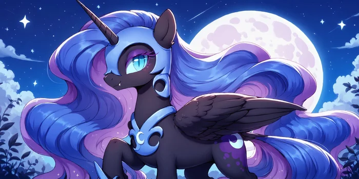 Великодушная императрица - My Little Pony, Арты нейросетей, Nightmare Moon