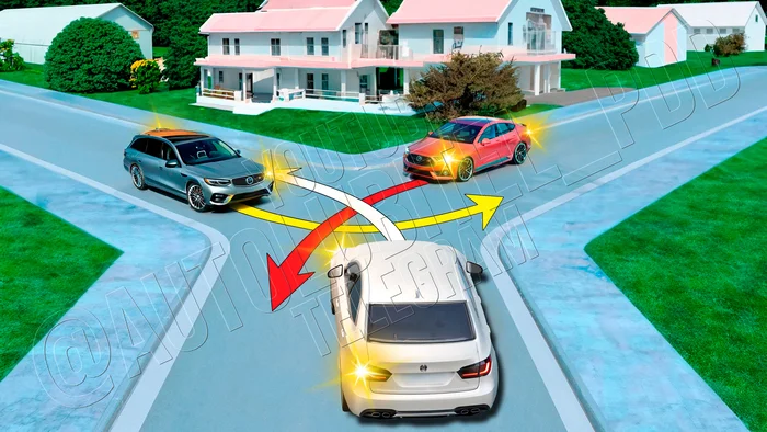 Who will be the first to cross this intersection? - My, Traffic rules, Driver, Gai, Rules, Auto