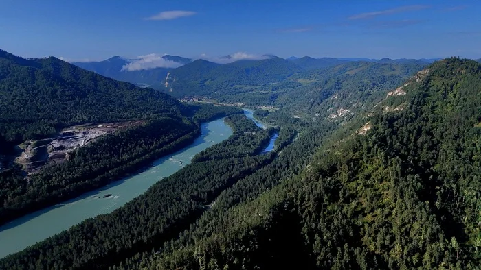 RA - My, Altai Republic, Katun, The mountains, River, Quadcopter, Flight, Autumn, The rocks, Beautiful view, Freshness, Travels, Travel across Russia, Mountain tourism, The photo