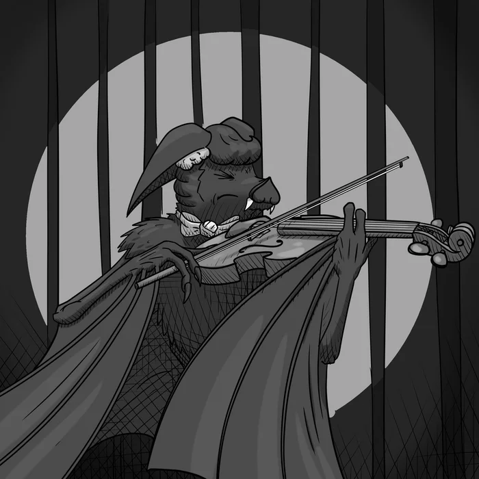 Violin! 30/31 - Моё, Арт, Inktober, Цифровой рисунок, 2D, Рисунок