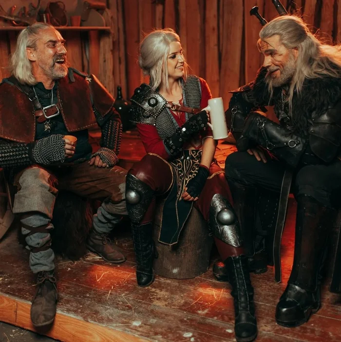 The Witcher 3: Wild Hunt | Ciri & Geralt & Vesemir - Cosplay, The Witcher 3: Wild Hunt, Maul Cosplay, CD Projekt, Computer games, The photo, Instagram (link), Witcher, Longpost