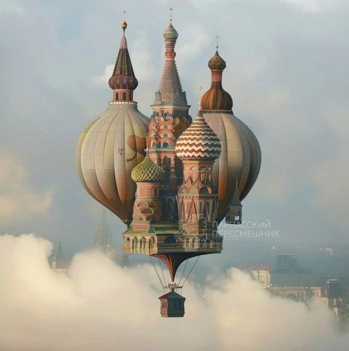 I tried to imagine what it would be like to make a balloon in the shape of one of the main churches of Russia – St. Basil’s Cathedral - Crossposting, Pikabu publish bot