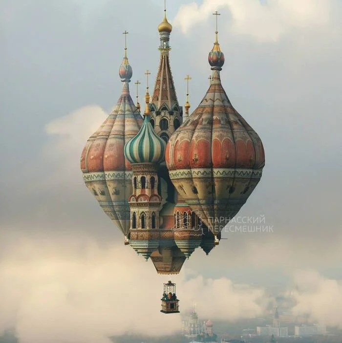 I tried to imagine what it would be like to make a balloon in the shape of one of the main churches of Russia – St. Basil’s Cathedral - Crossposting, Pikabu publish bot