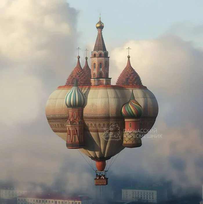 I tried to imagine what it would be like to make a balloon in the shape of one of the main churches of Russia – St. Basil’s Cathedral - Crossposting, Pikabu publish bot