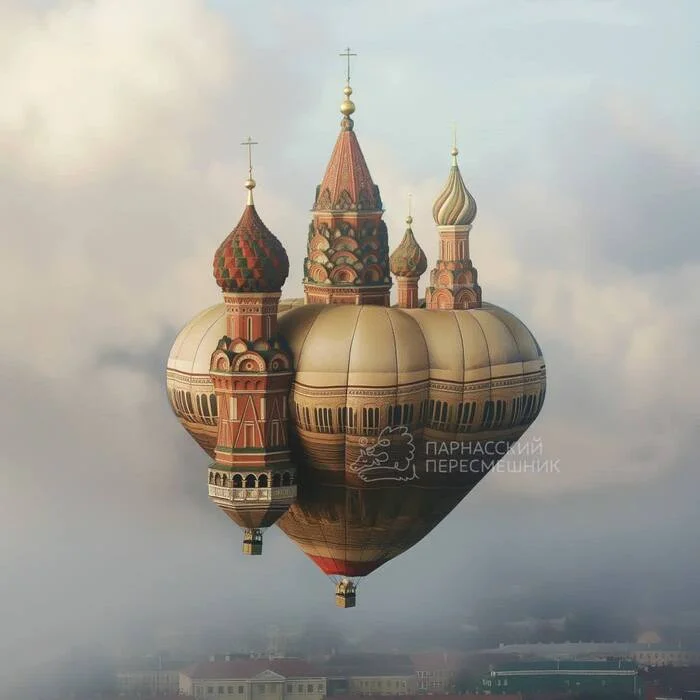 I tried to imagine what it would be like to make a balloon in the shape of one of the main churches of Russia – St. Basil’s Cathedral - Crossposting, Pikabu publish bot