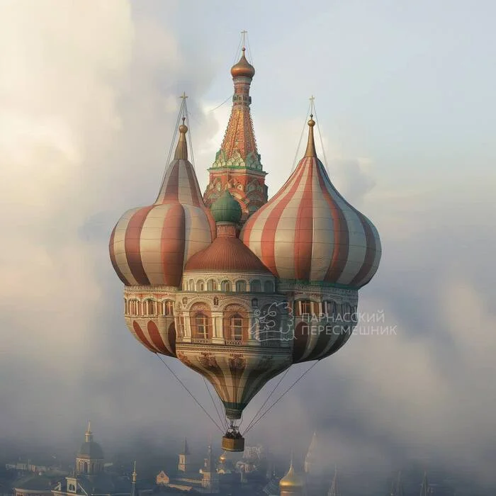 I tried to imagine what it would be like to make a balloon in the shape of one of the main churches of Russia – St. Basil’s Cathedral - Crossposting, Pikabu publish bot