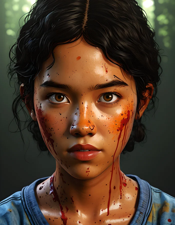 Clementine - Neural network art, The Walking Dead: The Game