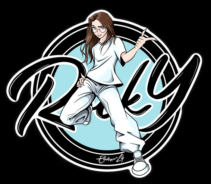 Sticker for dancing daughter - My, Art, Drawing