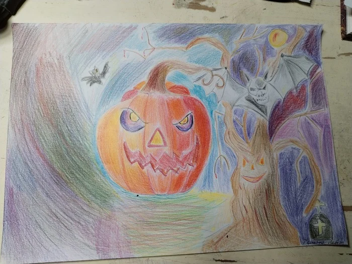 Halloween - My, Halloween, Creation, Pumpkin, Halloween pumpkin, Scarecrow, Horror, Magic, Mystic, Drawing