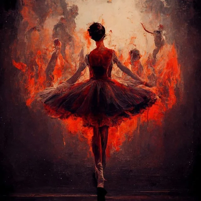 Ballet in Hell - My, Artificial Intelligence, Art, Neural network art