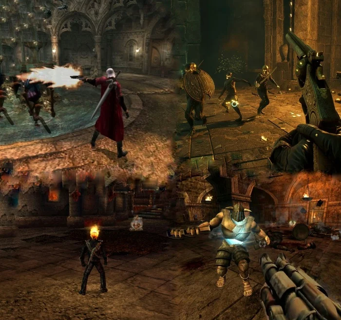 Devil may cry, Perish, Ghost rider, Painkiller - Компьютерные игры, Ужасы