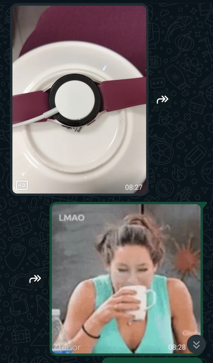 Charging smart watch - My, Correspondence, Humor, Whatsapp, Longpost