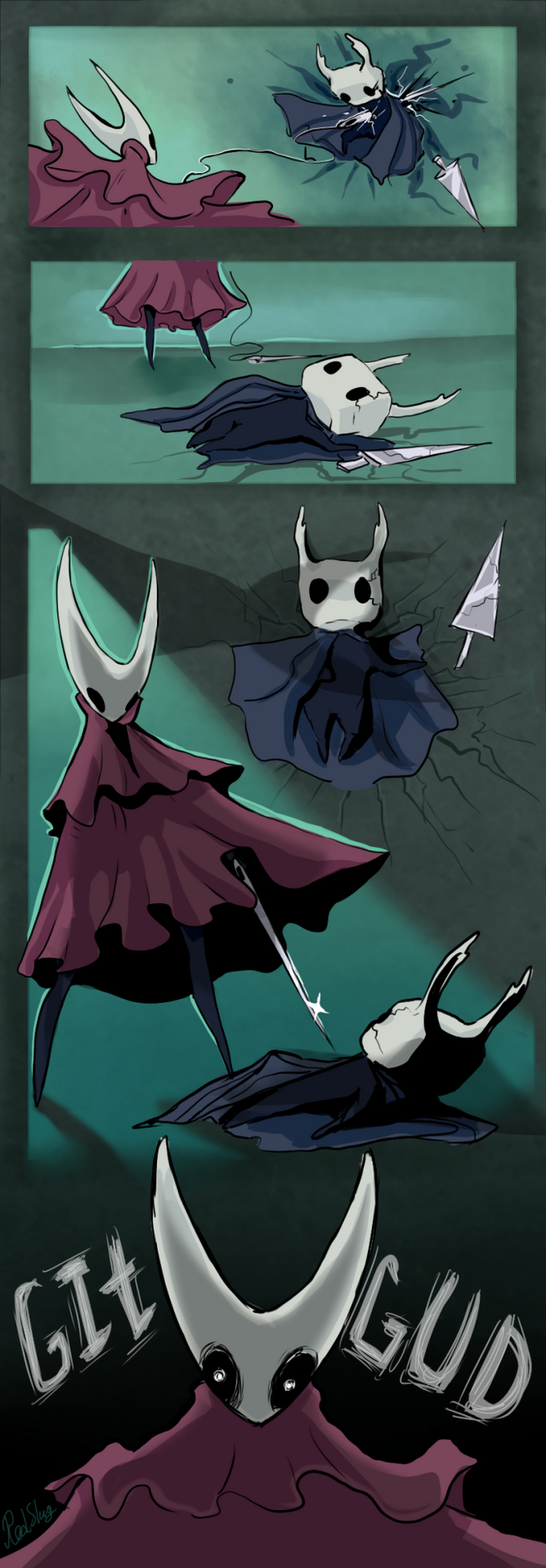 Why did Hornet become the face of the Git Gud meme? - Comics, Hornet, Hollow knight, Git Gud, Longpost