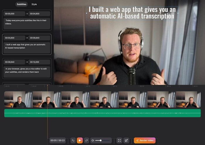 Генерируем субтитры прямо в браузере