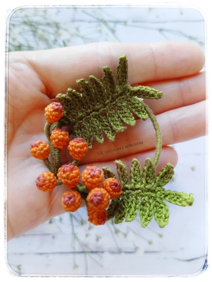 Rowan brooches - My, Crochet, Handmade, Needlework, Rowan, Longpost