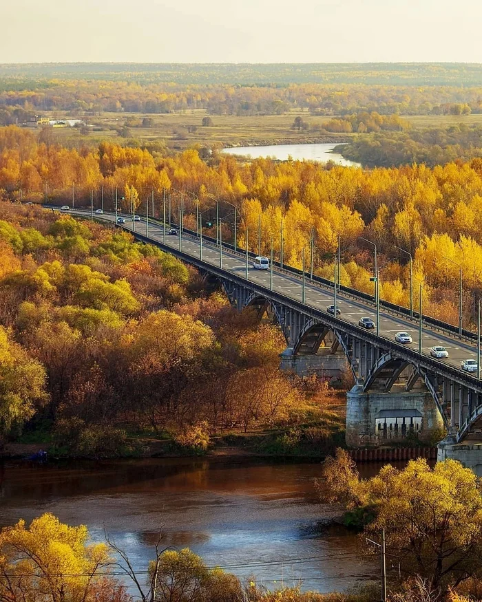 Золотая осень во Владимире - Осень, Мост, Фотография