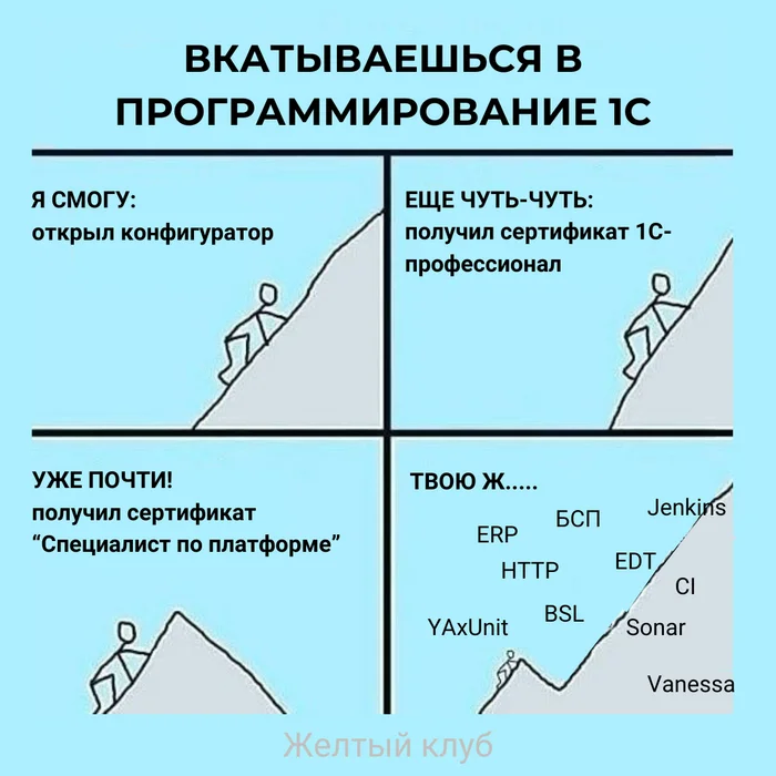 Пятничный мем - 1с, Программирование, Картинка с текстом, Мемы, IT юмор