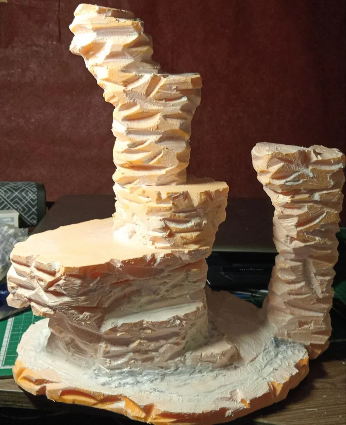 Simple Terrain Magic: Create Rocky Terrain Yourself - My, Wh miniatures, Board games, Warhammer, Warhammer 40k, Longpost