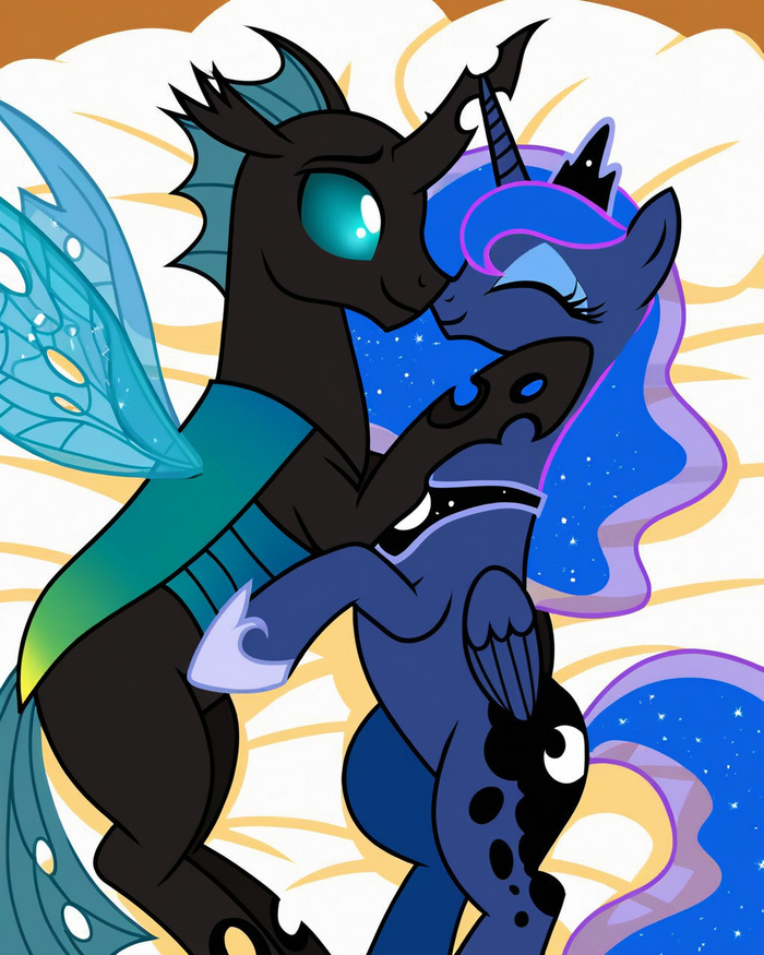  #10 My Little Pony,  , Ponyart, Stable Diffusion, Princess Luna, Changeling