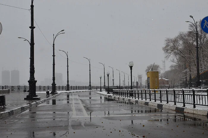 Winter on the embankment - My, Дальний Восток, The photo, Amur region, Blagoveshchensk