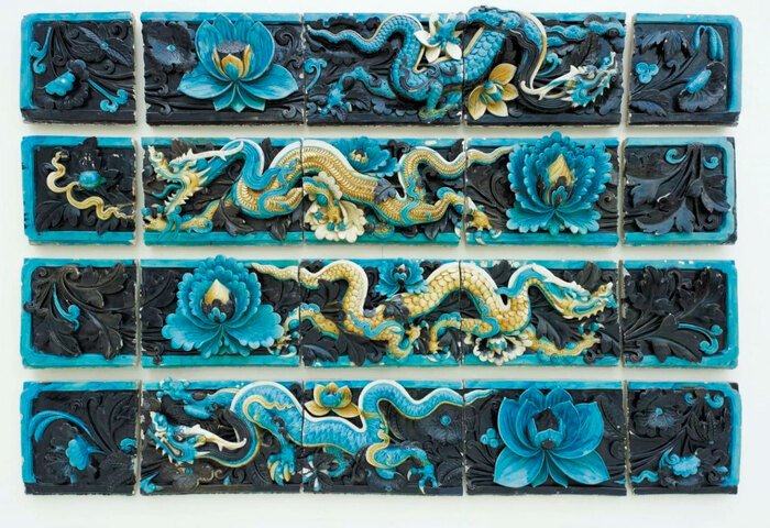 20 плиток с драконами, керамика, провинция Шаньси, династия Мин, XV–XVI века.